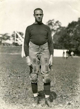 Charles Fremont West, M.D., W&J Class of 1924 in football uniform