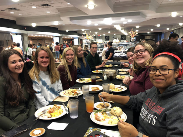W&J students join together for the annual Commonsgiving dinner held in the W&J Commons. 